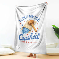 Subtle Abolish ICE Throw Blanket Funny Vintage I Like My Ice Crushed