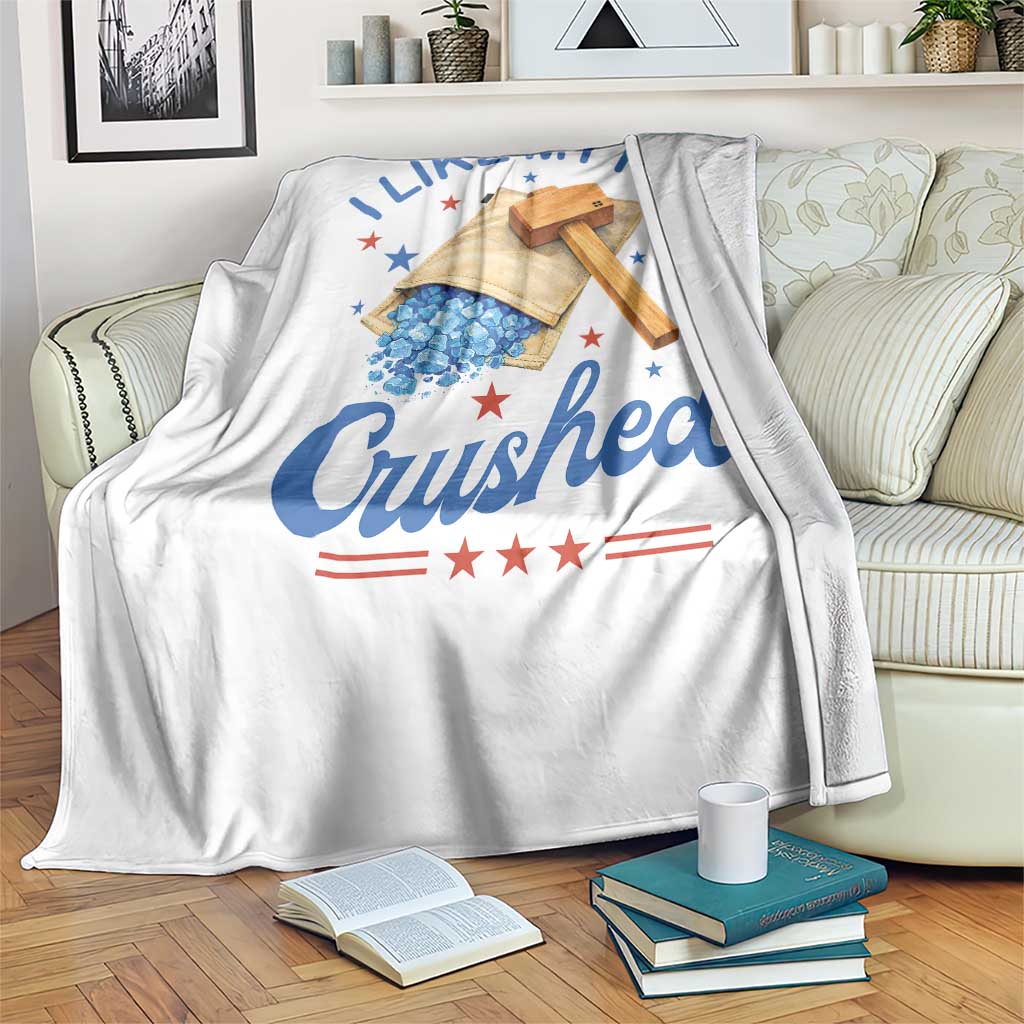 Subtle Abolish ICE Throw Blanket Funny Vintage I Like My Ice Crushed