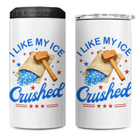 Subtle Abolish ICE 4 in 1 Can Cooler Tumbler Funny Vintage I Like My Ice Crushed