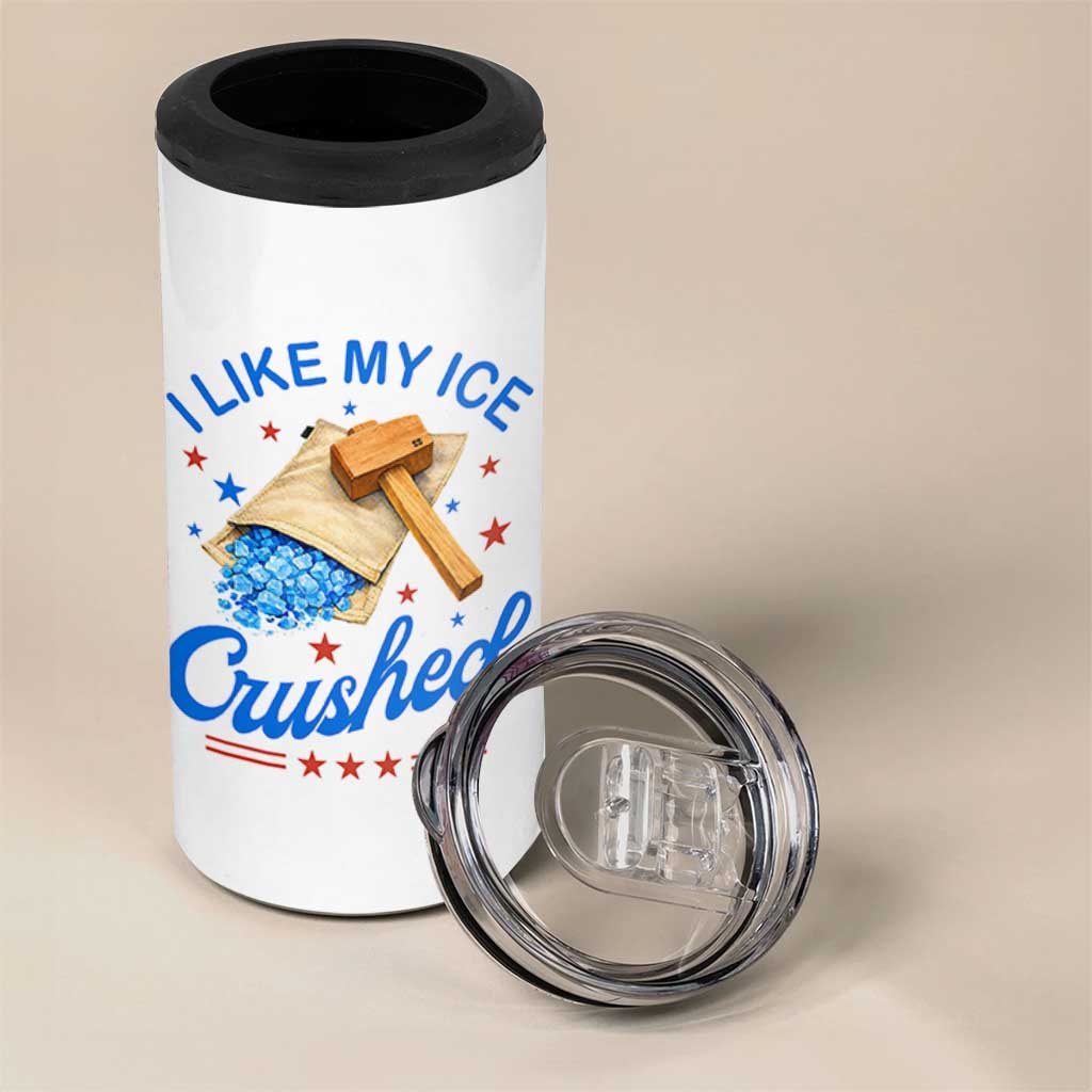 Subtle Abolish ICE 4 in 1 Can Cooler Tumbler Funny Vintage I Like My Ice Crushed