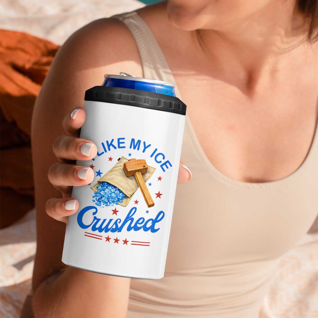 Subtle Abolish ICE 4 in 1 Can Cooler Tumbler Funny Vintage I Like My Ice Crushed