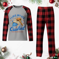 Subtle Abolish ICE Plaid Pajama Set Funny Vintage I Like My Ice Crushed