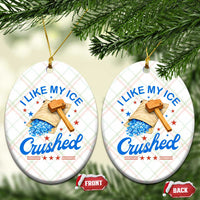 Subtle Abolish ICE Ceramic Ornament Funny Vintage I Like My Ice Crushed