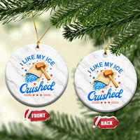 Subtle Abolish ICE Ceramic Ornament Funny Vintage I Like My Ice Crushed