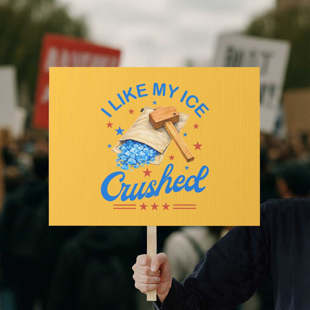 Subtle Abolish ICE Protest Sign Funny Vintage I Like My Ice Crushed