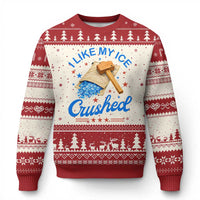 Subtle Abolish ICE Ugly Christmas Sweater Funny Vintage I Like My Ice Crushed