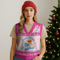 Subtle Abolish ICE V-Neck Knit Sweater Vest Funny Vintage I Like My Ice Crushed
