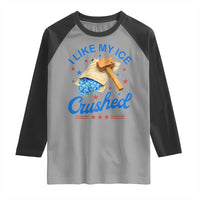 Subtle Abolish ICE Raglan Shirt Funny Vintage I Like My Ice Crushed