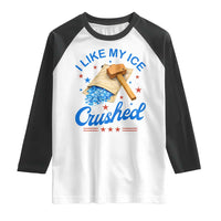 Subtle Abolish ICE Raglan Shirt Funny Vintage I Like My Ice Crushed