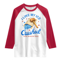 Subtle Abolish ICE Raglan Shirt Funny Vintage I Like My Ice Crushed