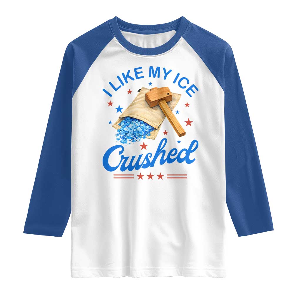 Subtle Abolish ICE Raglan Shirt Funny Vintage I Like My Ice Crushed