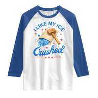 Subtle Abolish ICE Raglan Shirt Funny Vintage I Like My Ice Crushed