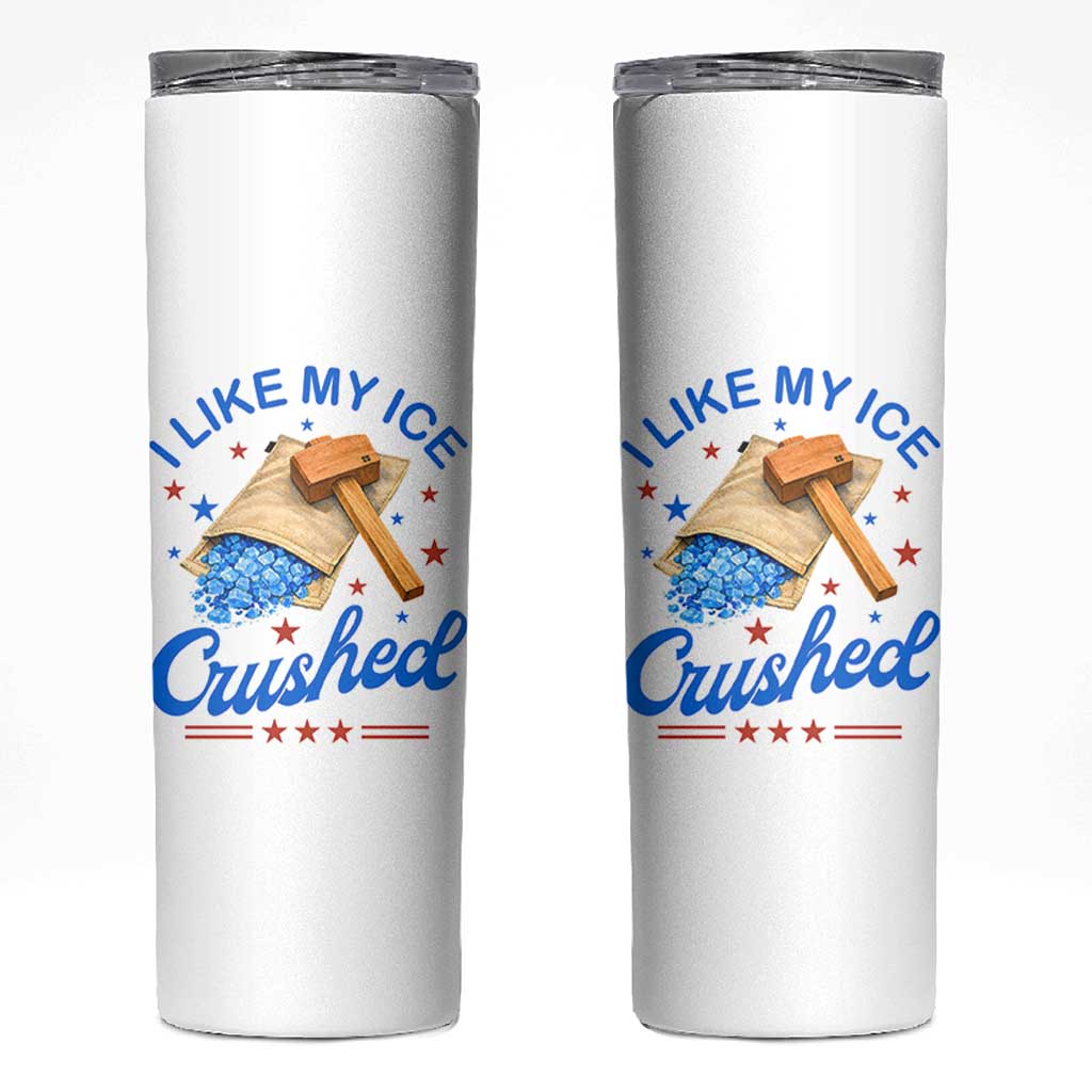 Subtle Abolish ICE Skinny Tumbler Funny Vintage I Like My Ice Crushed