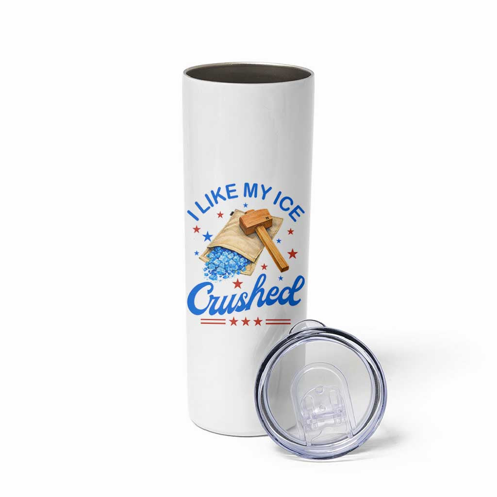 Subtle Abolish ICE Skinny Tumbler Funny Vintage I Like My Ice Crushed