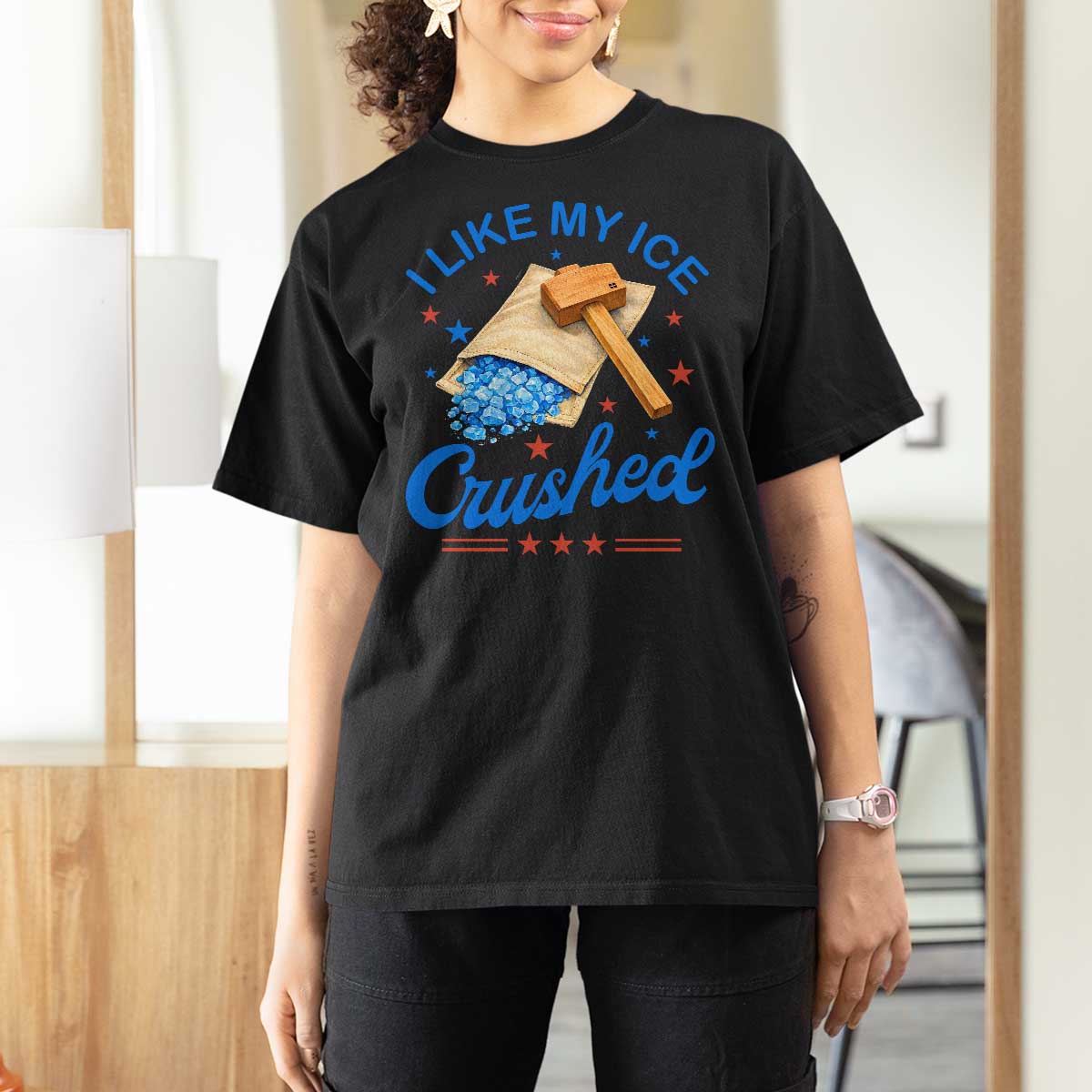 Subtle Abolish ICE T Shirt For Women Funny Vintage I Like My Ice Crushed