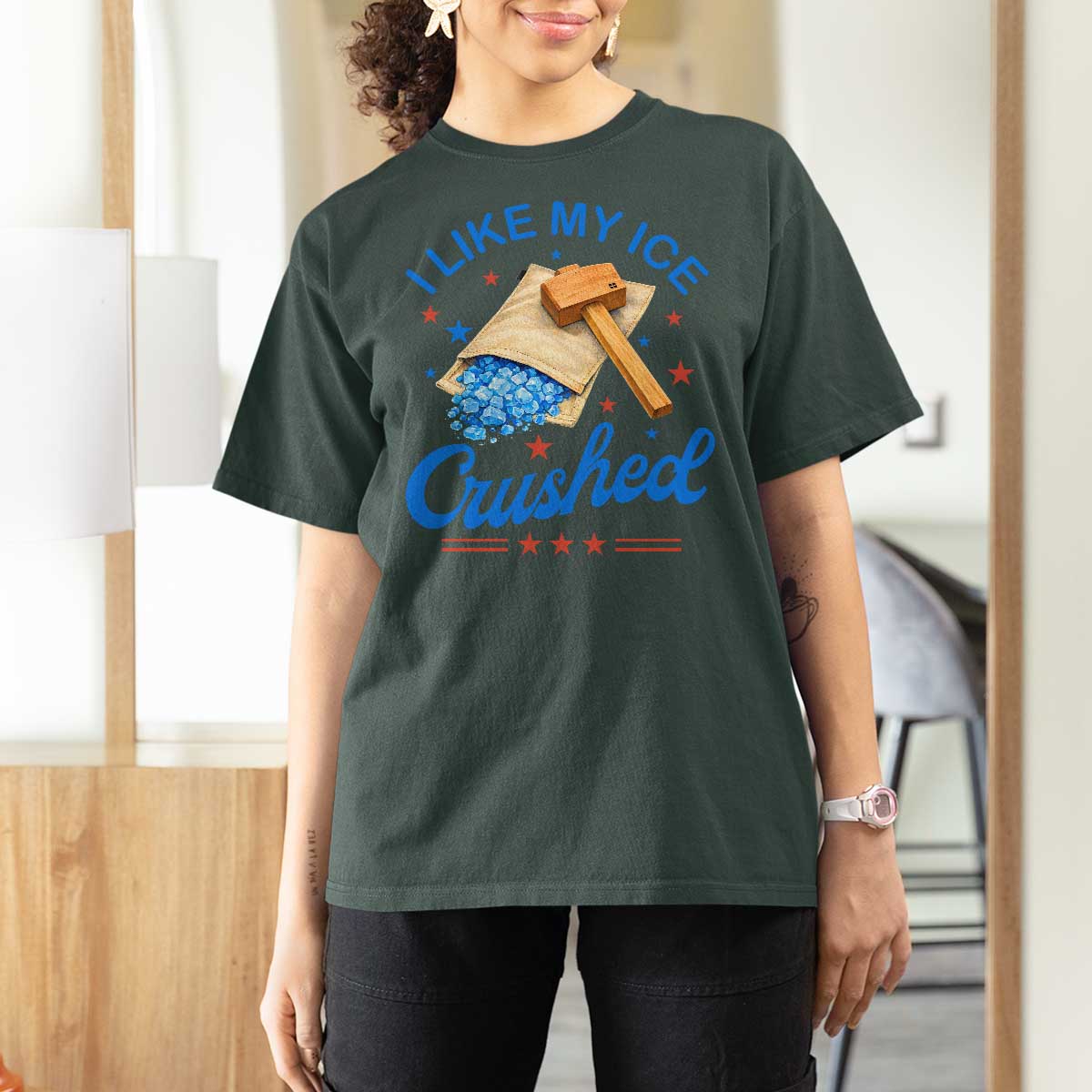 Subtle Abolish ICE T Shirt For Women Funny Vintage I Like My Ice Crushed