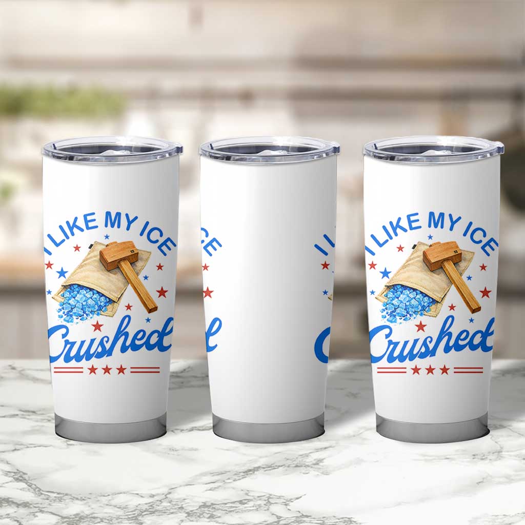 Subtle Abolish ICE Tumbler Cup Funny Vintage I Like My Ice Crushed