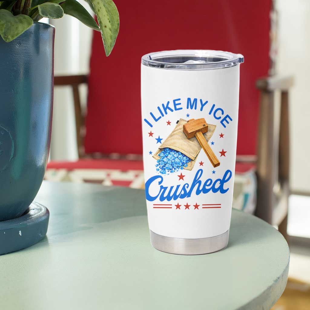 Subtle Abolish ICE Tumbler Cup Funny Vintage I Like My Ice Crushed