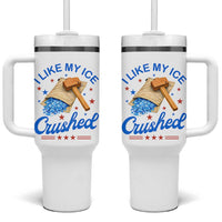 Subtle Abolish ICE Tumbler With Handle Funny Vintage I Like My Ice Crushed