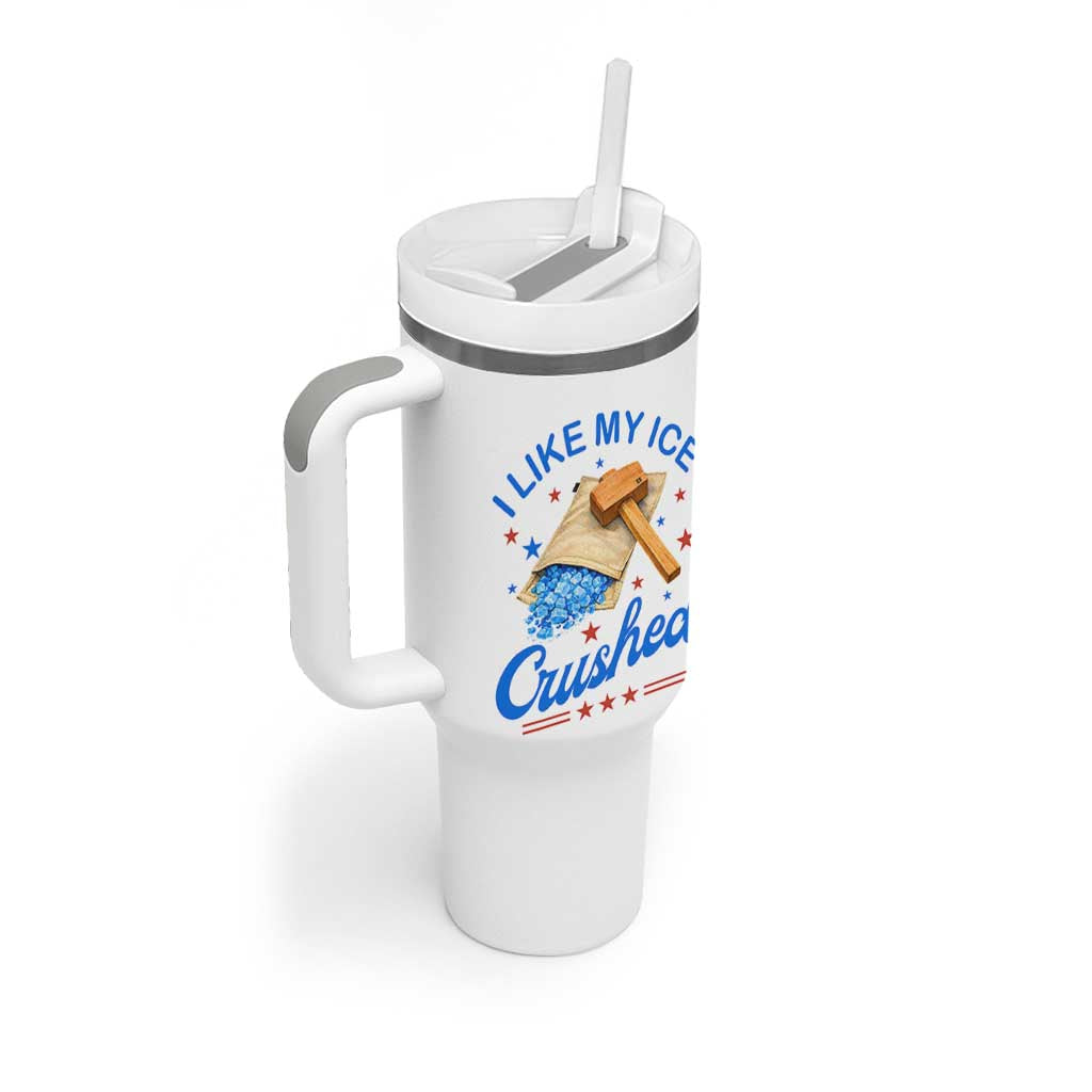 Subtle Abolish ICE Tumbler With Handle Funny Vintage I Like My Ice Crushed