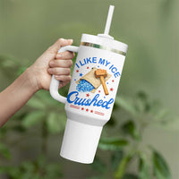 Subtle Abolish ICE Tumbler With Handle Funny Vintage I Like My Ice Crushed