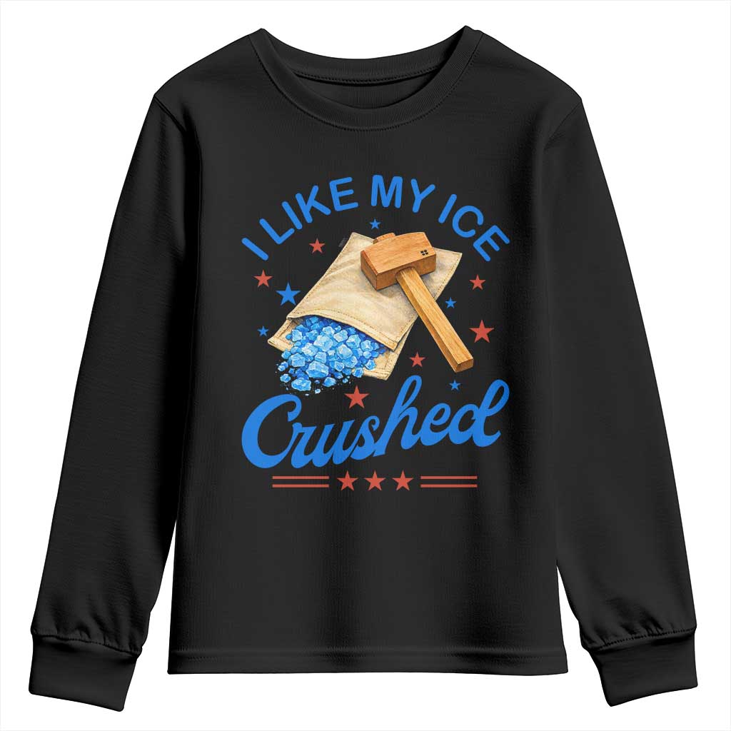 Subtle Abolish ICE Youth Sweatshirt Funny Vintage I Like My Ice Crushed