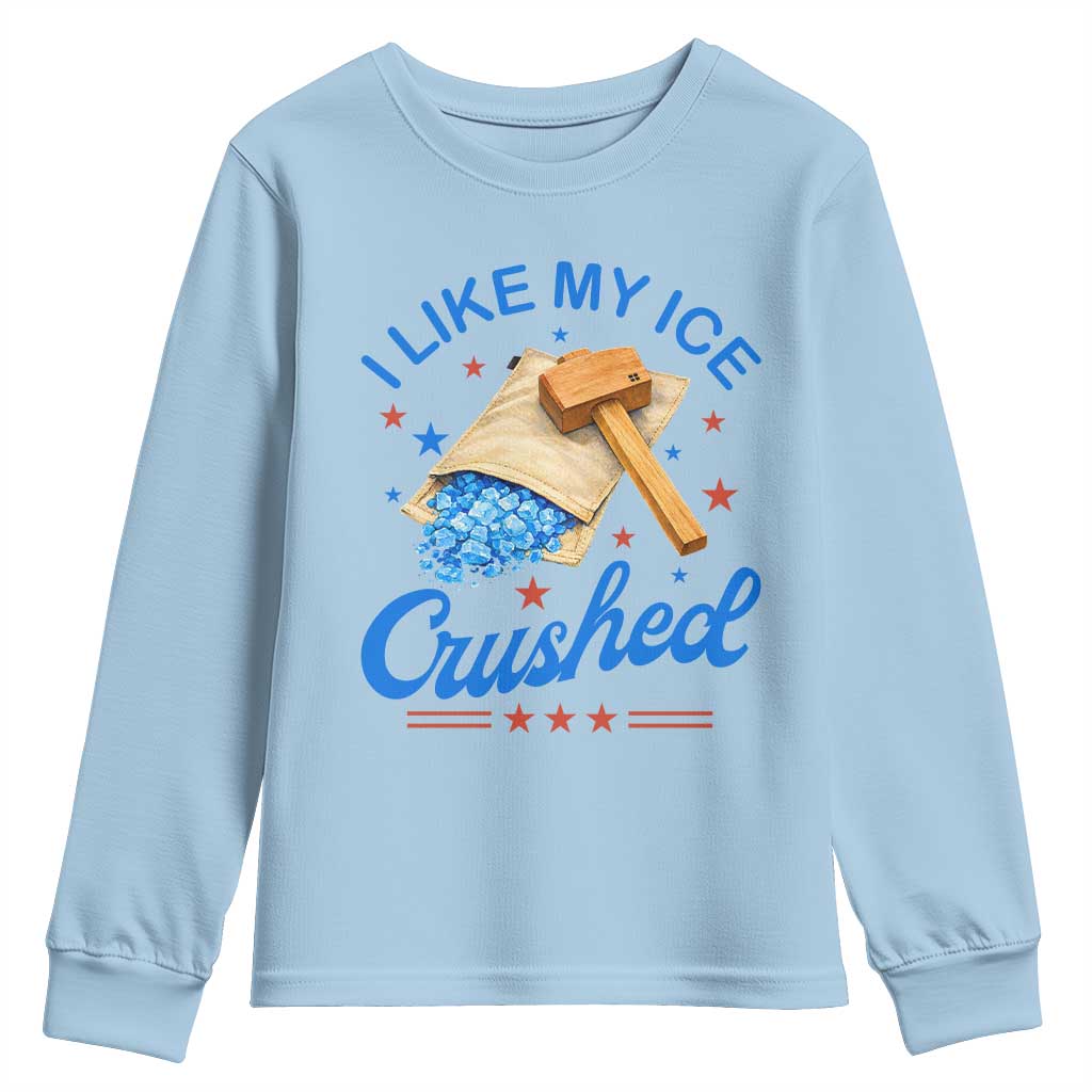 Subtle Abolish ICE Youth Sweatshirt Funny Vintage I Like My Ice Crushed