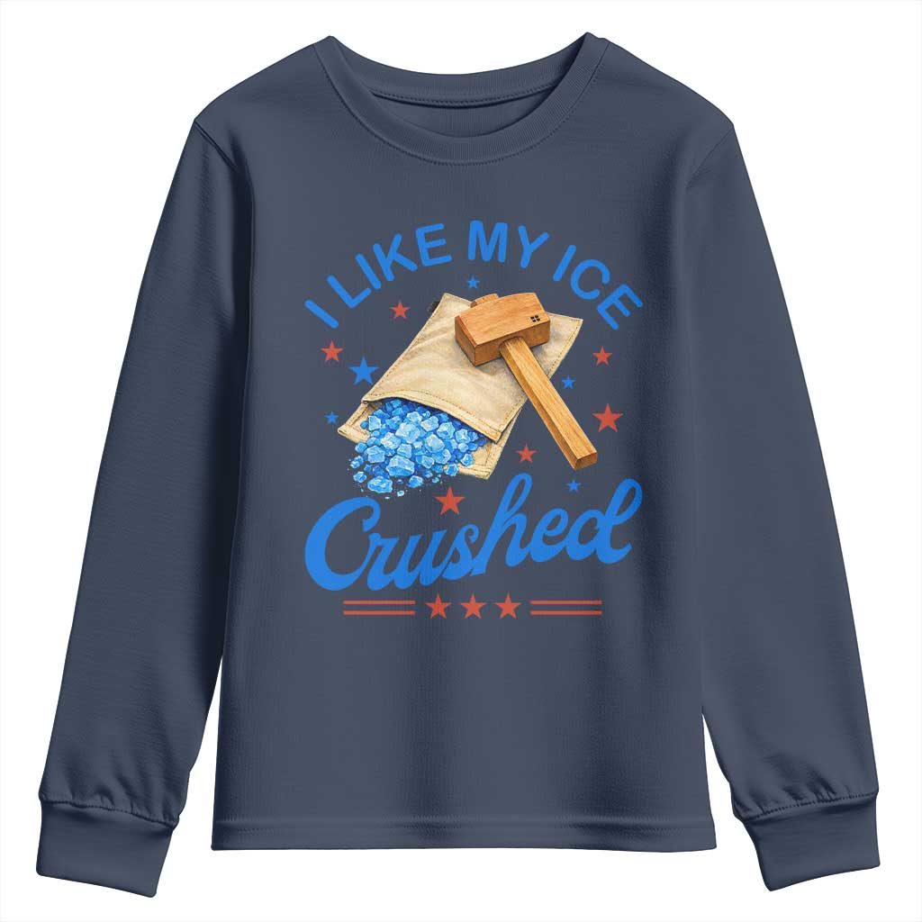 Subtle Abolish ICE Youth Sweatshirt Funny Vintage I Like My Ice Crushed