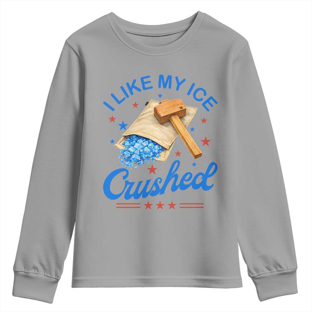 Subtle Abolish ICE Youth Sweatshirt Funny Vintage I Like My Ice Crushed