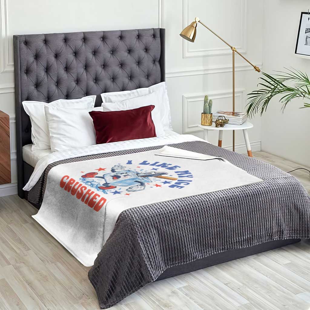 Subtle Abolish ICE Throw Blanket Vintage I Like My Ice Crushed