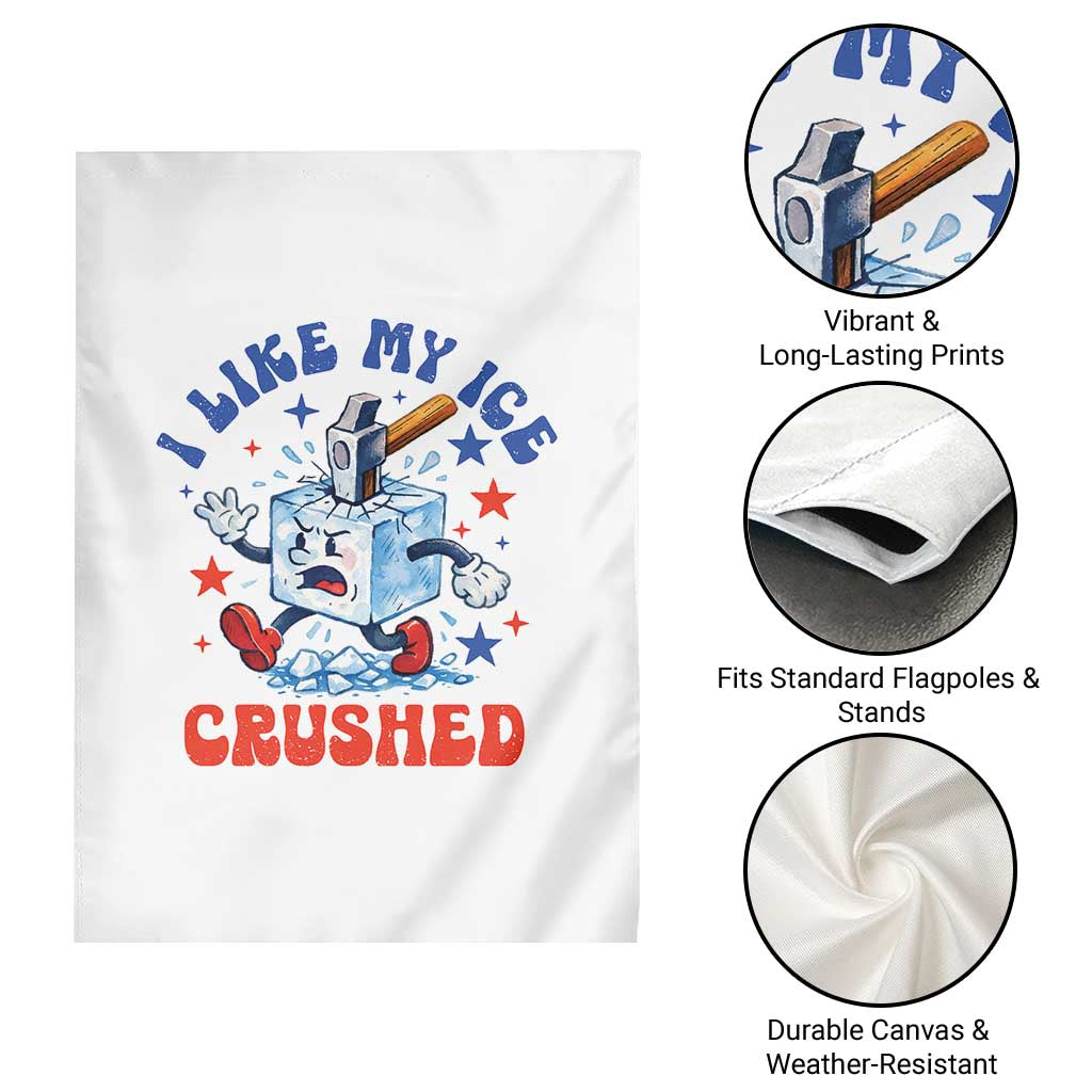 Subtle Abolish ICE Garden Flag Vintage I Like My Ice Crushed
