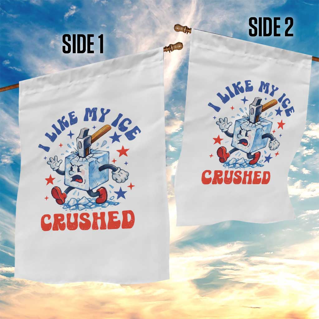 Subtle Abolish ICE Garden Flag Vintage I Like My Ice Crushed