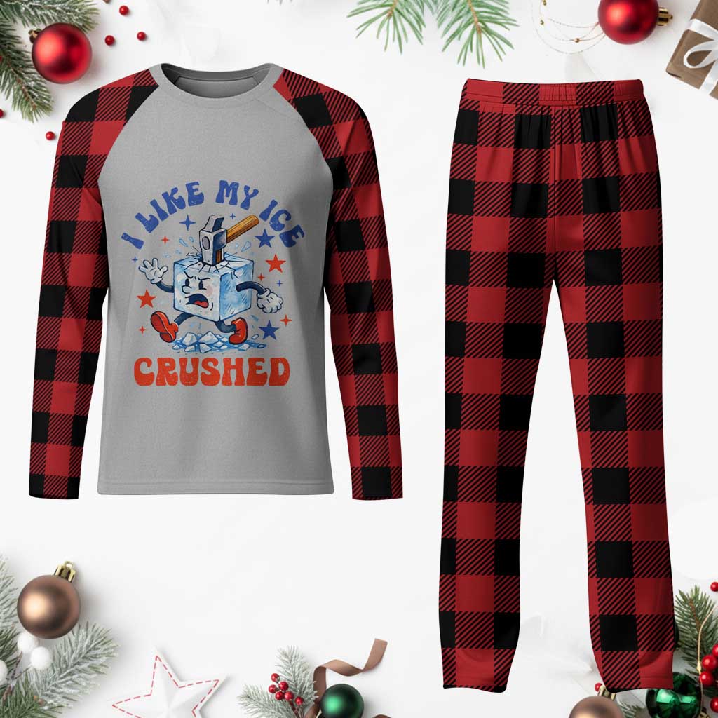 Subtle Abolish ICE Plaid Pajama Set Vintage I Like My Ice Crushed