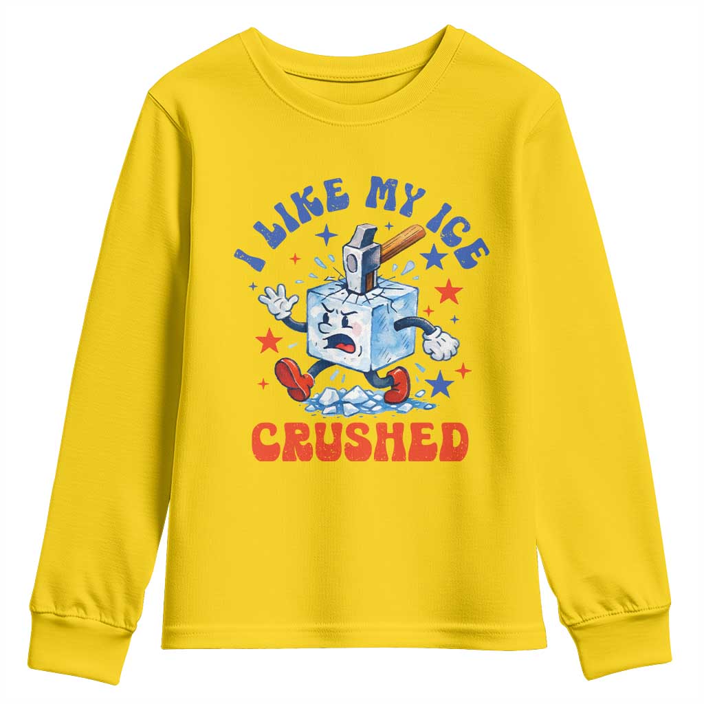 Subtle Abolish ICE Youth Sweatshirt Vintage I Like My Ice Crushed