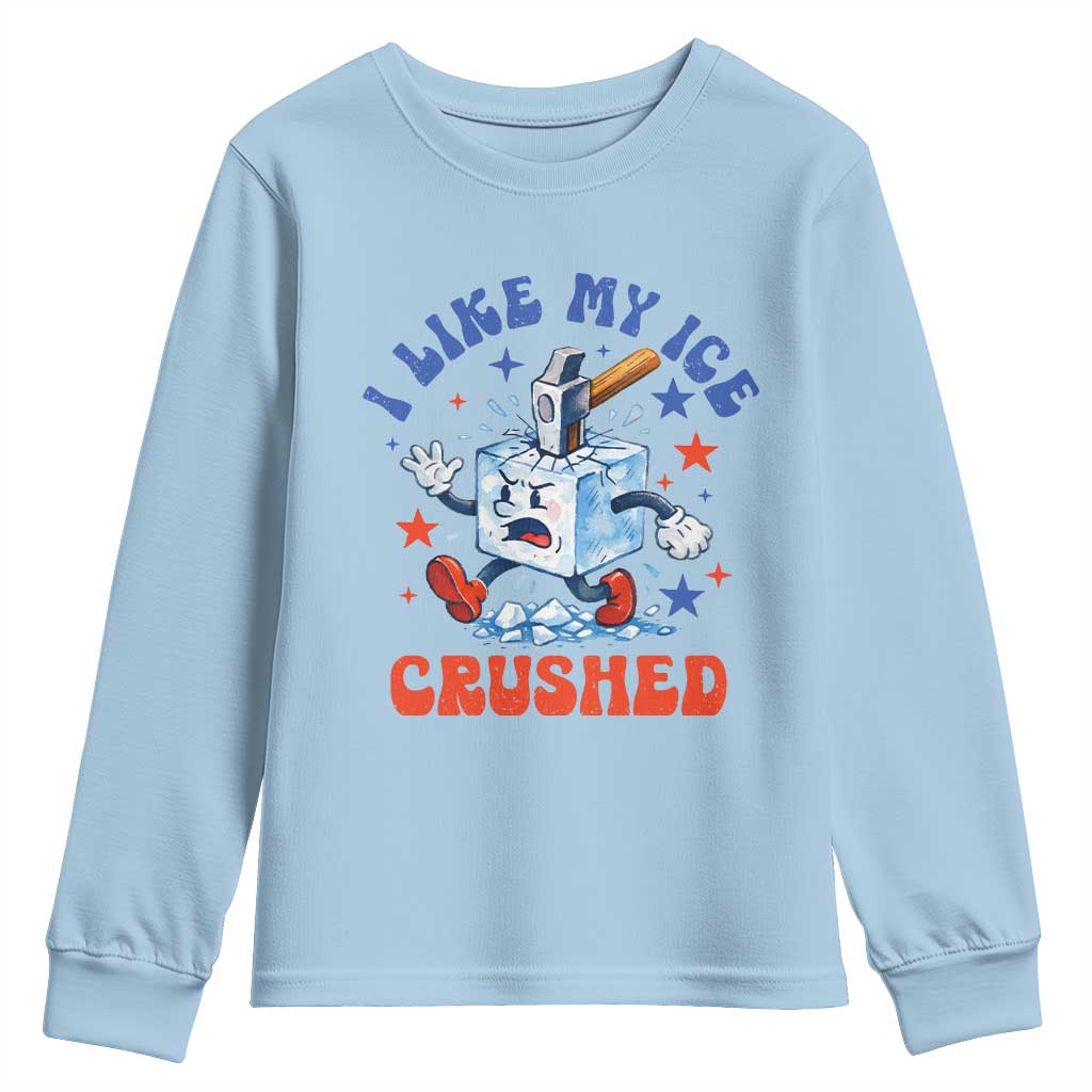 Subtle Abolish ICE Youth Sweatshirt Vintage I Like My Ice Crushed