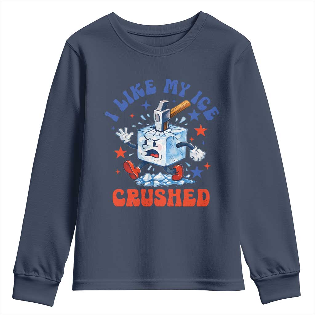 Subtle Abolish ICE Youth Sweatshirt Vintage I Like My Ice Crushed
