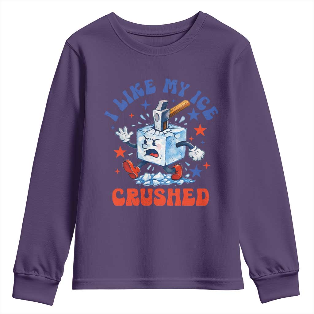 Subtle Abolish ICE Youth Sweatshirt Vintage I Like My Ice Crushed