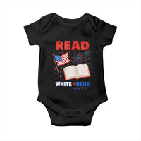 Patriotic Bookish 4th Of July Read White Blue Since 1776 Baby Onesie