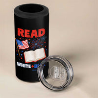 Patriotic Bookish 4th Of July Read White Blue Since 1776 4 in 1 Can Cooler Tumbler