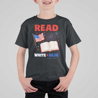 Patriotic Bookish 4th Of July Read White Blue Since 1776 T Shirt For Kid