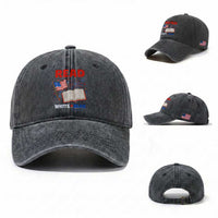 Patriotic Bookish 4th Of July Read White Blue Since 1776 Washed Cotton Baseball Cap