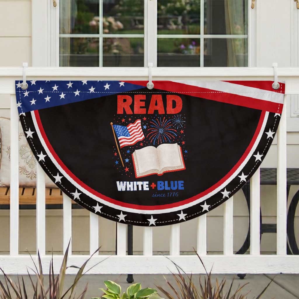 Bookish 4th Of July Read White Blue Since 1776 Patriotic Fan Flag