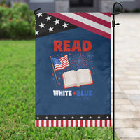 Patriotic Bookish 4th Of July Read White Blue Since 1776 Garden Flag