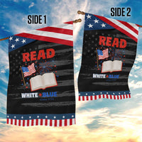 Patriotic Bookish 4th Of July Read White Blue Since 1776 Garden Flag