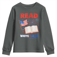 Patriotic Bookish 4th Of July Read White Blue Since 1776 Youth Sweatshirt