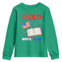 Patriotic Bookish 4th Of July Read White Blue Since 1776 Youth Sweatshirt