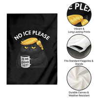 No ICE Protest Garden Flag Is He Dead Yet Black Cat Meme