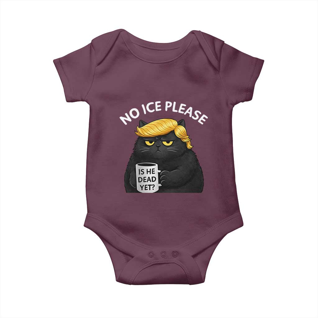 No ICE Protest Baby Onesie Is He Dead Yet Black Cat Meme