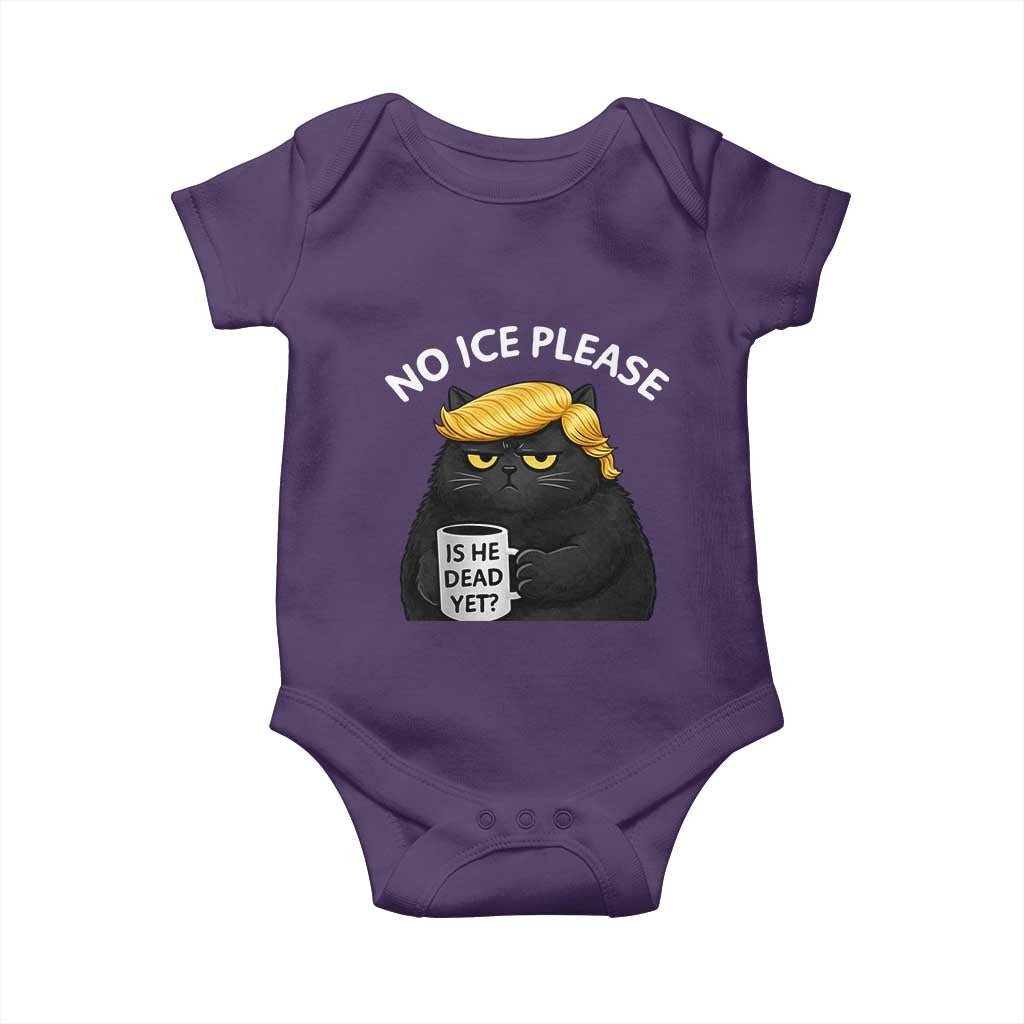 No ICE Protest Baby Onesie Is He Dead Yet Black Cat Meme