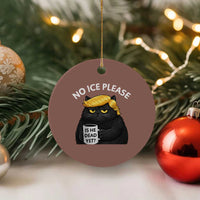 No ICE Protest Ceramic Ornament Is He Dead Yet Black Cat Meme